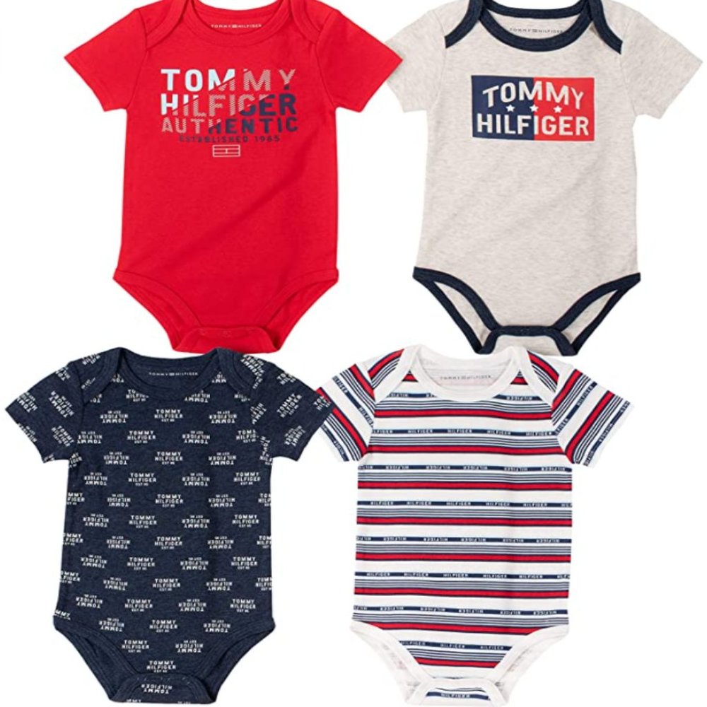 Tommy Hilfiger baby-boys 4 Pieces Pack Bodysuits - Picture 1 of 1